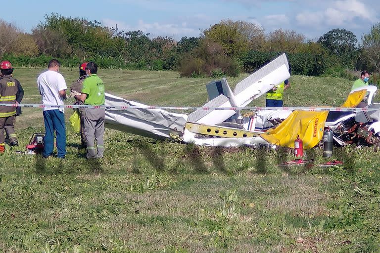 El avión siniestrado en Berazategui