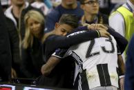 <p>Juventus’ Dani Alves is consoled after the Champions League final soccer match between Juventus and Real Madrid at the Millennium stadium in Cardiff, Wales </p>