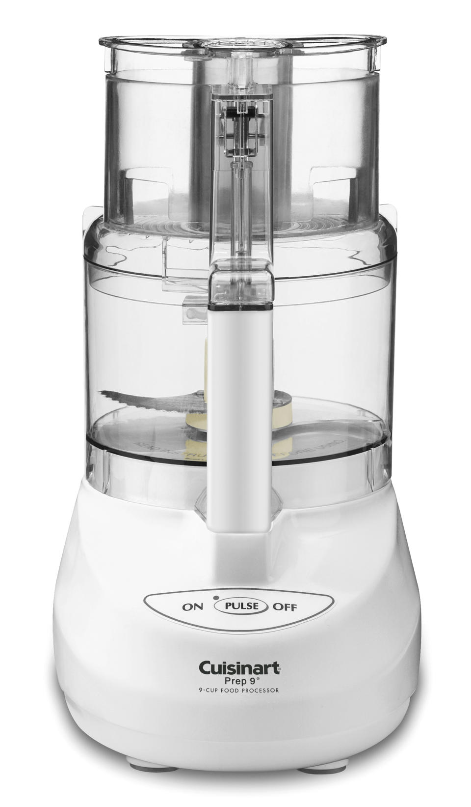 This undated photo provided by Cuisinart shows a Cuisinart Prep 9, 9-cup food processor. Cuisinart is voluntarily recalling about 8 million food processors after dozens of consumers reported finding pieces of broken blades in their food. Cuisinart's parent company, Conair, announced the recall with the Consumer Product Safety Commission on Tuesday, Dec. 13, 2016. The recalled processors were sold in the United States and Canada from July 1996 to December 2015. Only processors with four rivets in the blades are included in the recall. (Cuisinart via AP)