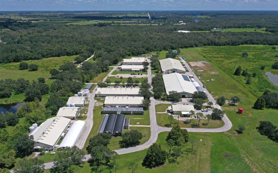 The Mote Aquaculture Research Park is located at 12300 Fruitville Rd, in east Sarasota County.