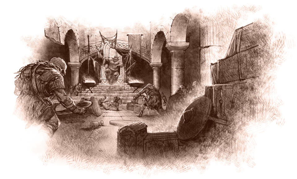 Interior illustrations from Morai - Through the Doors of Durin