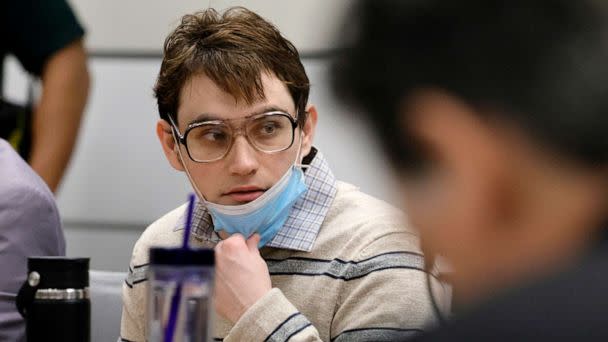 PHOTO:Marjory Stoneman Douglas High School shooter Nikolas Cruz sits at the defense table for closing arguments in the penalty phase of Cruz's trial at the Broward County Courthouse in Fort Lauderdale, Fla., Oct. 11, 2022. (Amy Beth Bennett/South Florida Sun Sentinel via AP, Pool)