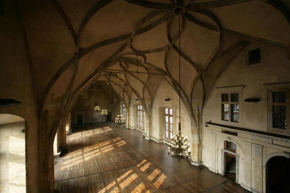 舊城堡內的維拉提斯拉夫大廳。(照片來源：布拉格城堡官網)
