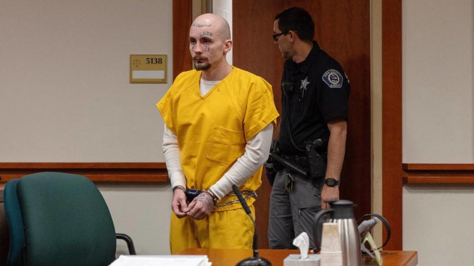 Skylar Meade, 32, pleaded guilty to escaping prison custody while at Saint Alphonsus Regional Medical Center in Boise on March 20, where he was receiving treatment for self-inflicted injuries, and other related charges. He was sentenced to life in prison with the chance of parole after 35 years.