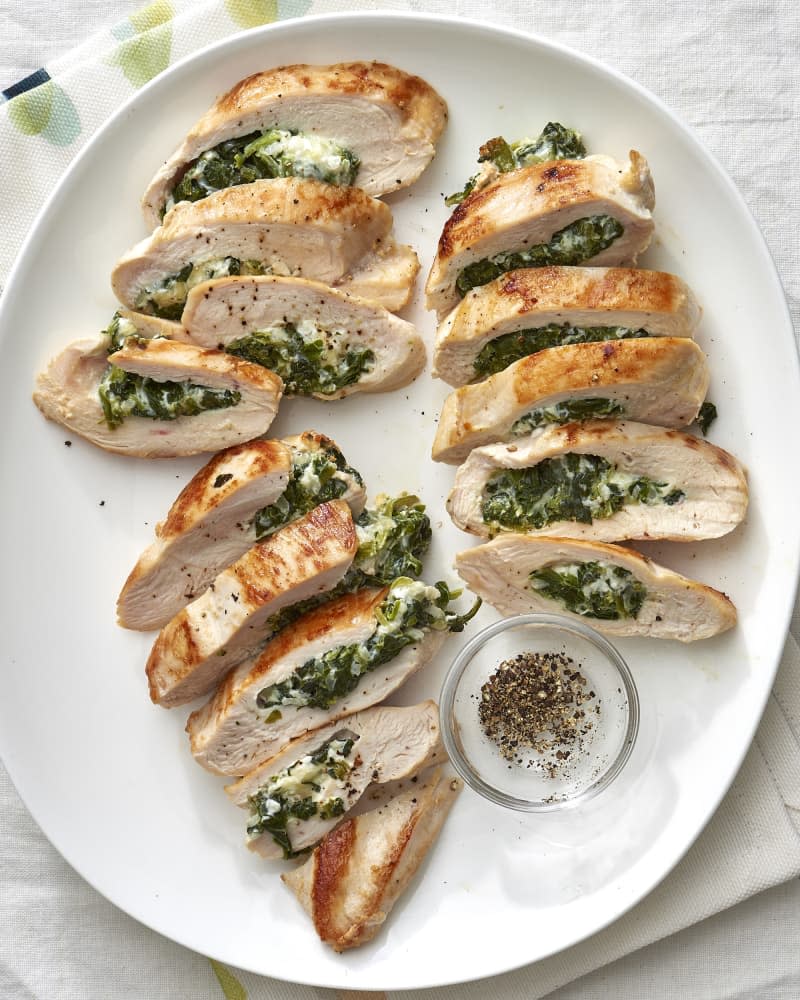 Stuffed Chicken Breast with Spinach & Cheese