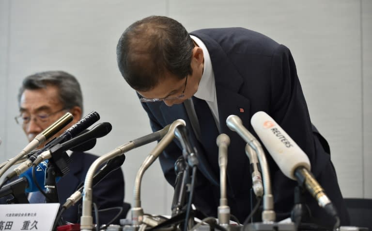 Takata CEO Shigehisa Takada apologised from the 'bottom of my heart' and said he would resign once the firm is taken over by US auto parts maker Key Safety Systems