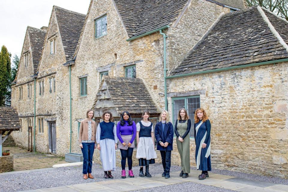 Students of The Prince’s Trust Foundation at the Chanel Metiers d’Arts Training Atelier at Highgrove (PA)