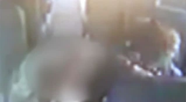 The six-year-old is allegedly slapped by a bus aide. Photo: CNN