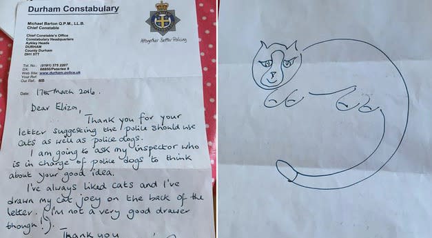 Police cats might soon be a thing thanks to this little girl’s convincing letter