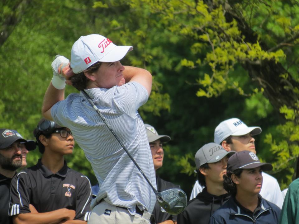 Ramapo junior Harry Cohen won the Big North Golf Championship Bergen Bracket individual title in a playoff at Rockleigh GC in Rockleigh on Friday, May 3, 2024.