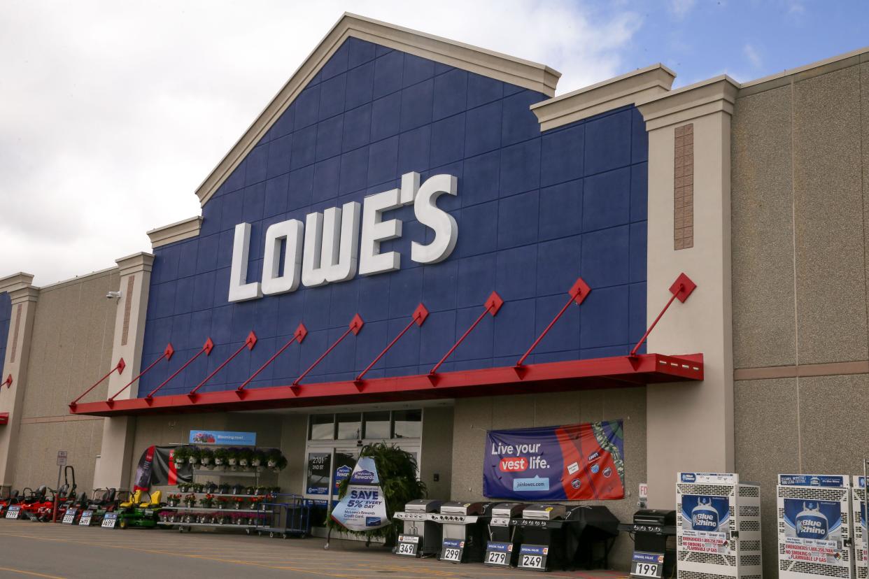 Lowe’s is pictured Wednesday, April 17, 2024 in Coralville, Iowa.