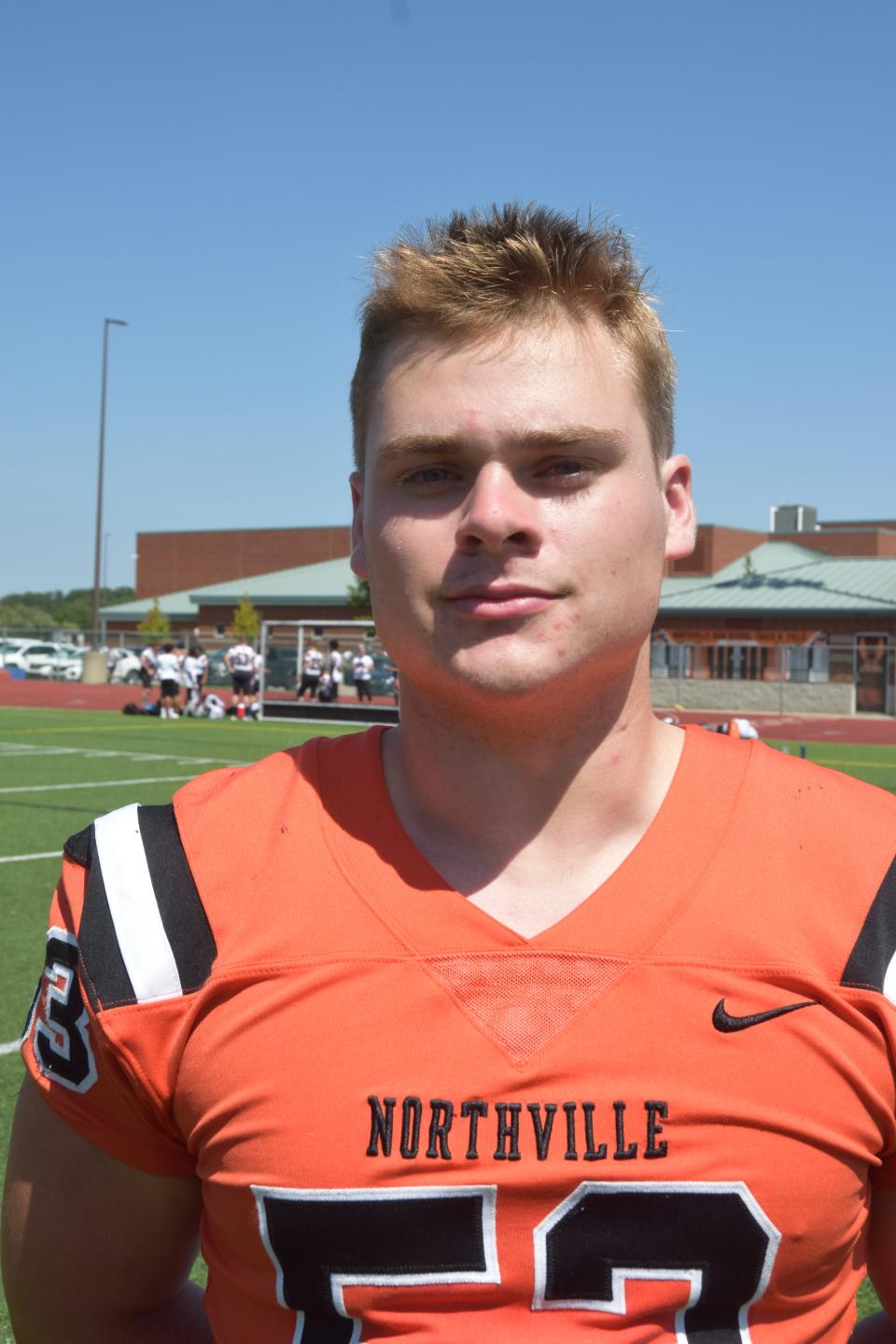 Northville offensive lineman Graham Gilmartin