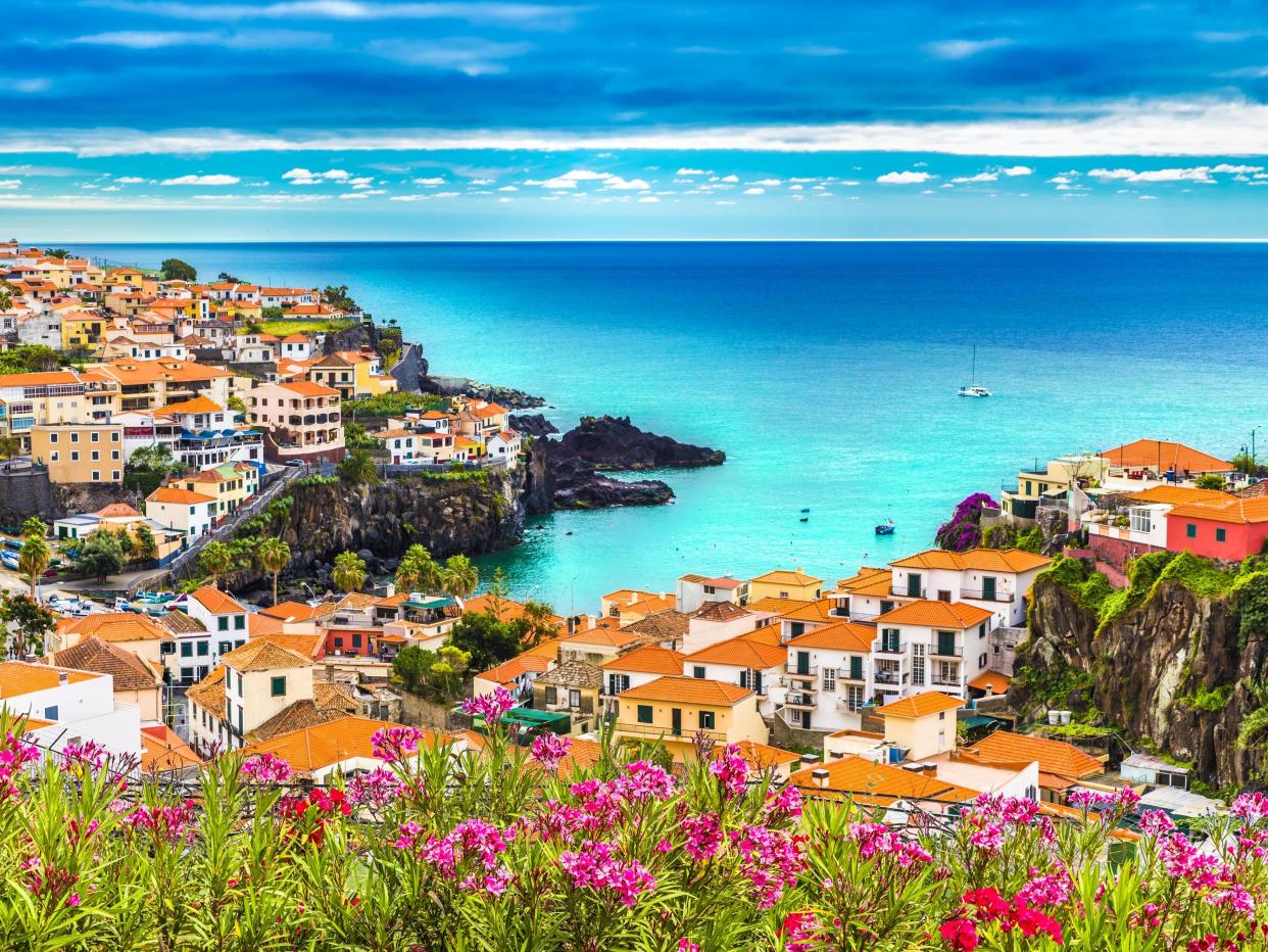 Panoramic view over Camara de Lobos, Madeira island, Portugal