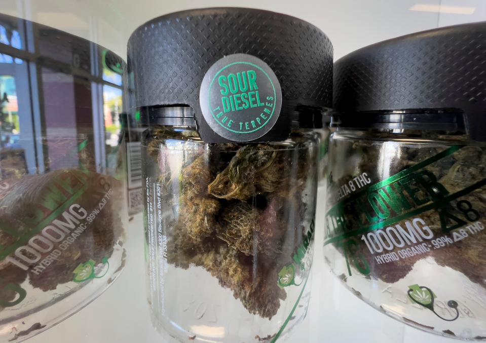 Products for sale at the medical marijuana doctor’s office and retail store, Miracle Leaf of Southern Boulevard, on Sansburys Way in West Palm Beach Wednesday, February 23, 2022.