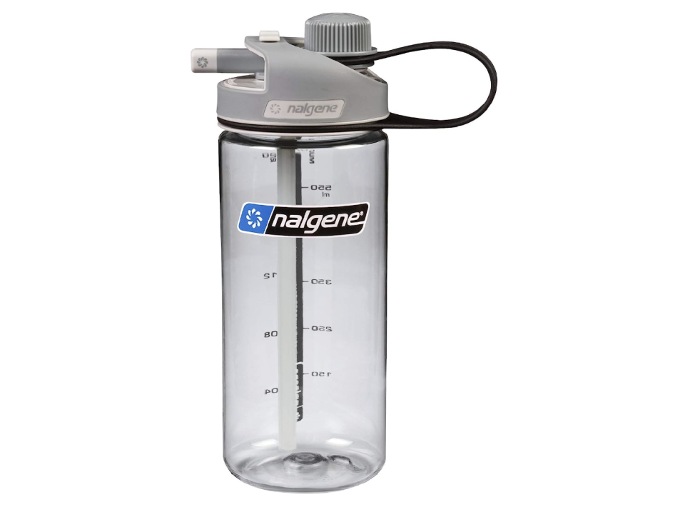 A photo of Nalgene Sustain Tritan BPA-Free MultiDrink Water Bottle Made with Material Derived from 50% Plastic Waste, 20 OZ, Clear. (PHOTO: Amazon Singapore)