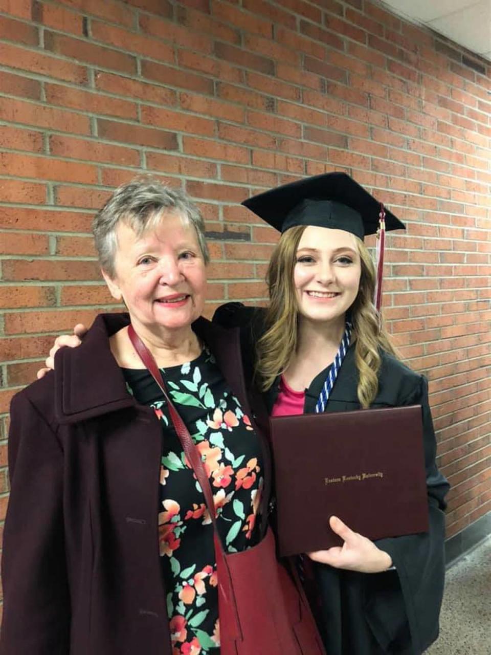 Reporter Taylor Six, right, poses with her grandmother, Barbara Weddle after her college graduation where she obtained a degree in journalism. Taylor Six