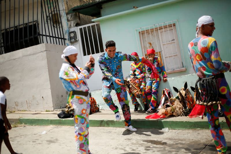 FILE PHOTO: Venezuela's Dancing Devils ask for an end to the pandemic