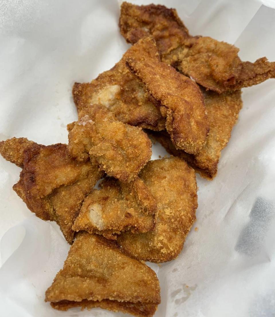 Rocky Mountain oysters (fried slices of bull testicles) are on the menu at Golden Flame Hot Wings.