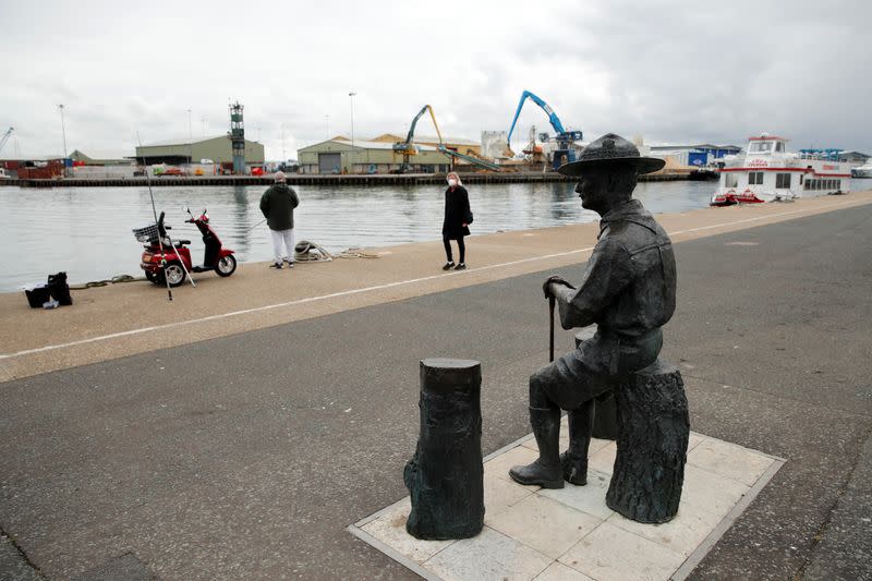 Una estatua de Robert Baden-Powell en Poole, Reino Unido, el 10 de junio de 2020