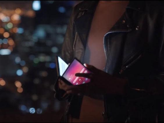 Samsung released a teaser video of what the Galaxy X foldable phone might look like (Samsung)