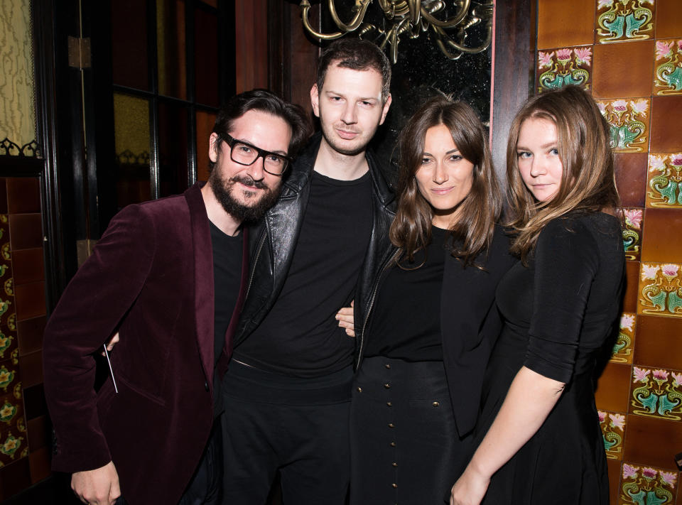 Anna Delvey (right) attends the first Tumblr Fashion Honor at the Jane Hotel on Sept. 9, 2014, in New York.