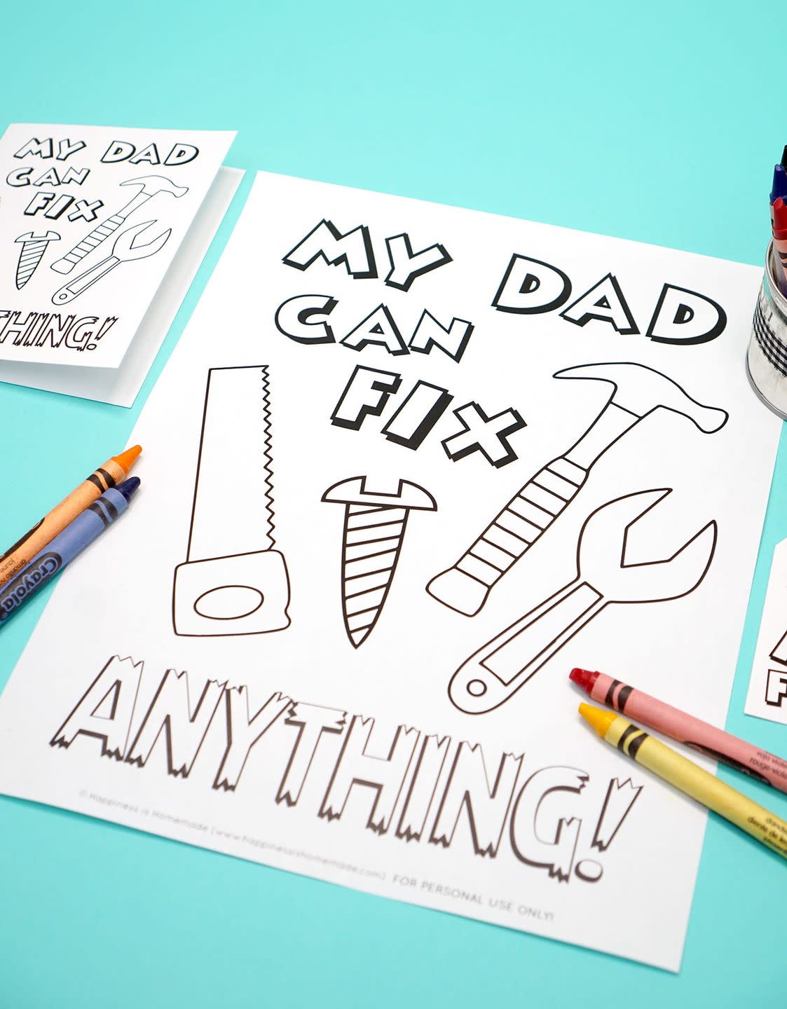 printable fathers day cards coloring page