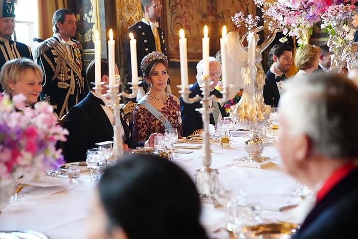 los reyes Federico y Mary en su primera cena de gala en Estocolmo