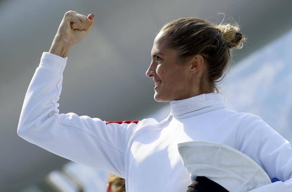 Élodie Clouvel nach dem Sieg im Fechten in Rio (Bild: REUTERS/Jeremy Lee)