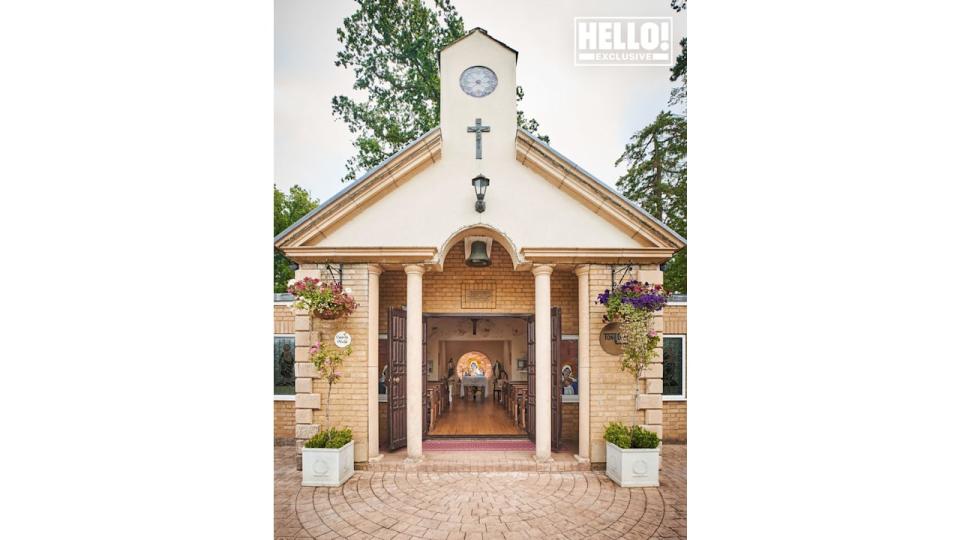  Pierre and Lilia Mascolo's Surrey home Summerdown Manor's private chapel