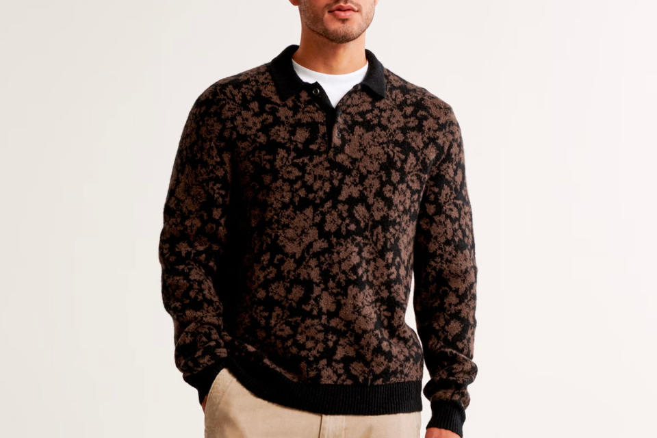 Abercrombie & Fitch Floral Sweater Polo