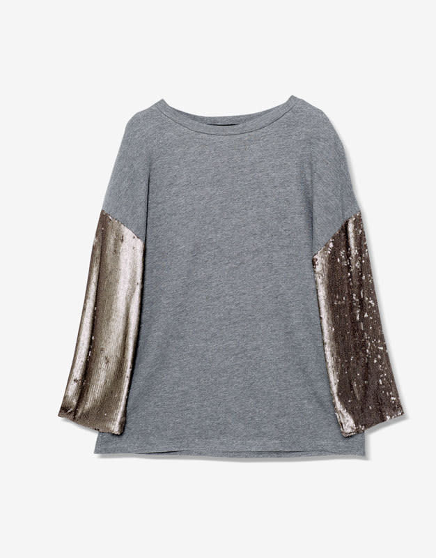 Sequin Sleeves Sweatshirt