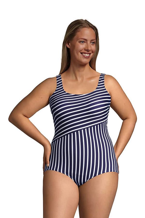 21) Tugless Tank Soft Cup One-Piece Swimsuit