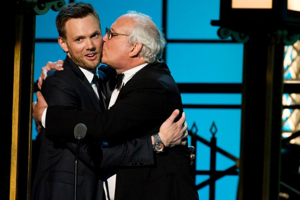 “I got in trouble one time because I injured him. I dislocated his shoulder,” Joel McHale, now 52, said about Chevy Chase, who is almost 30 years older. AP
