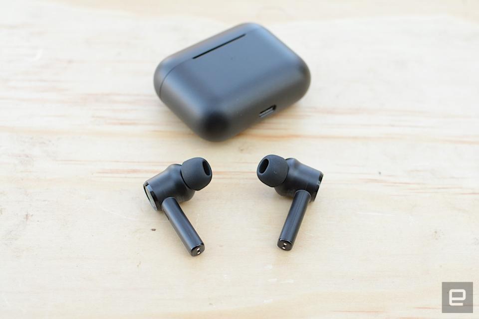 Razer’s first noise-cancelling earbuds also pack in THX-certified immersive audio and a gaming-specific low-latency mode. The stick-bud design isn’t for everyone, but the company has included comfy Comply foam tips on top of the usual collection of silicone. A few annoyances keep these from being a compelling, and complete, package.