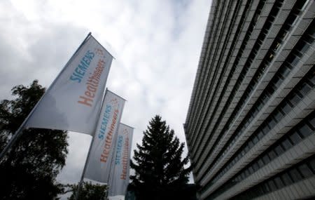 FILE PHOTO: Siemens Healthineers headquarters is pictured in Erlangen near Nuremberg, Germany, October 7, 2016. REUTERS/Michaela Rehle/File Photo