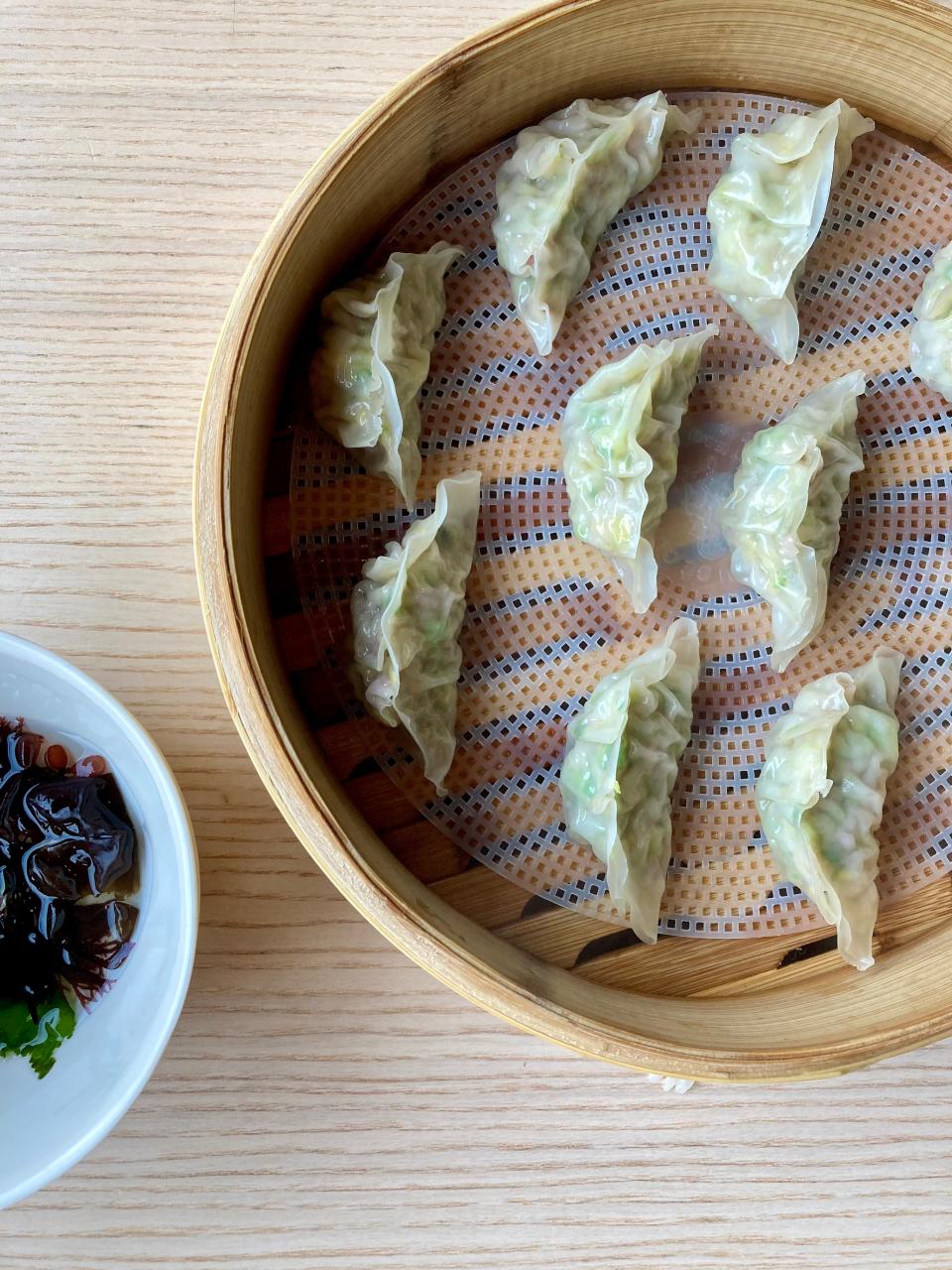 The incomparable pork dumplings at Locust in Nashville's 12 South neighborhood.