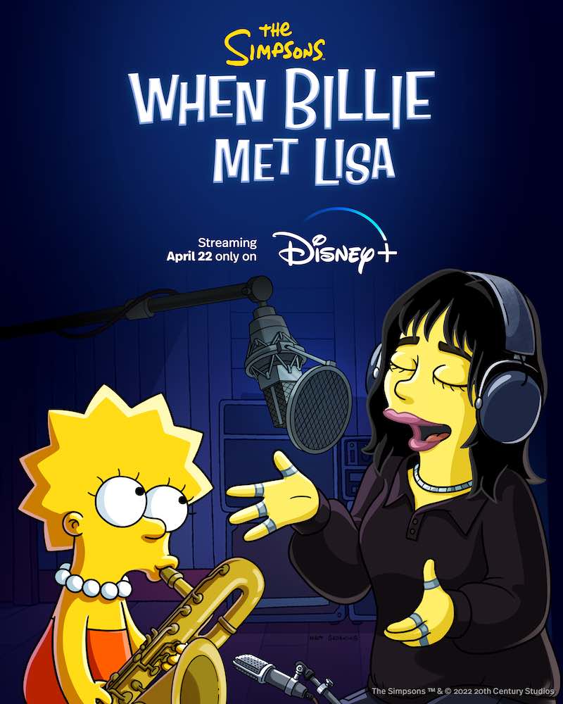 The award-winning singer-songwriter will make her 'Simpsons' debut in a new short titled 'When Billie Met Lisa'. — Picture courtesy of Disney Plus