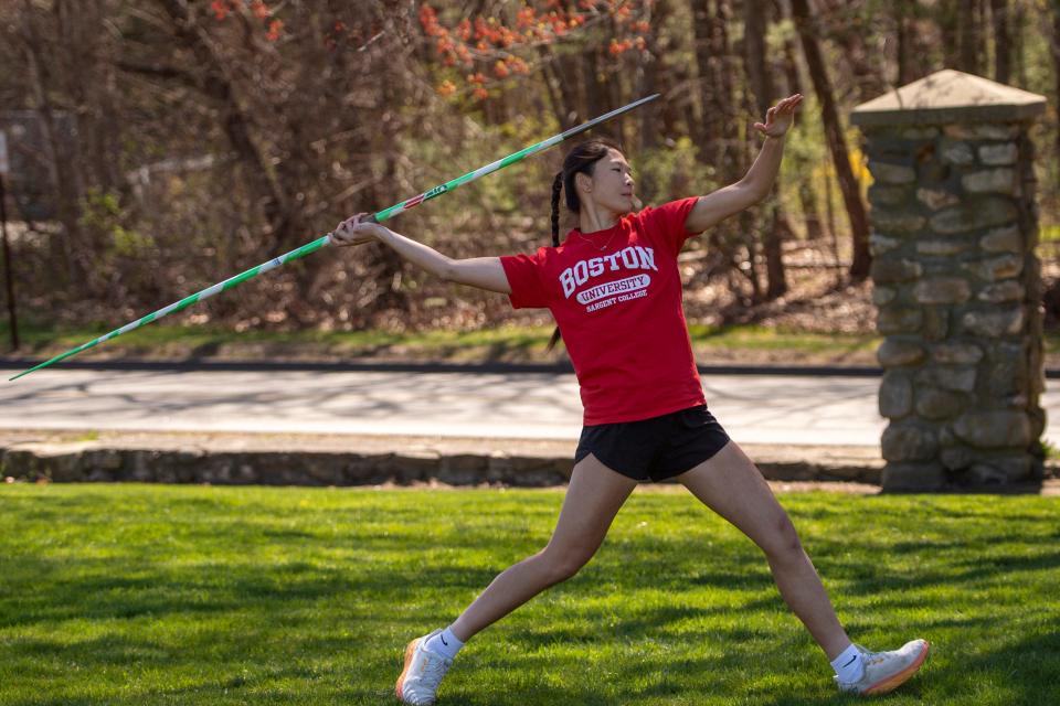 Hudson High senior Savannah Gao will be attending Boston University to continue her track & field career, April 25, 2024.