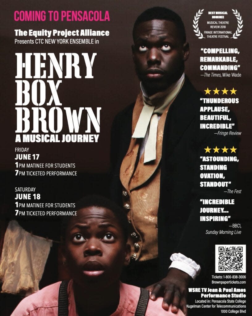 "Henry Box Brown: A Musical Journey" tells the harrowing story of an escaped slave named Henry Brown who mails himself to freedom in a box from Virginia to Pennsylvania.