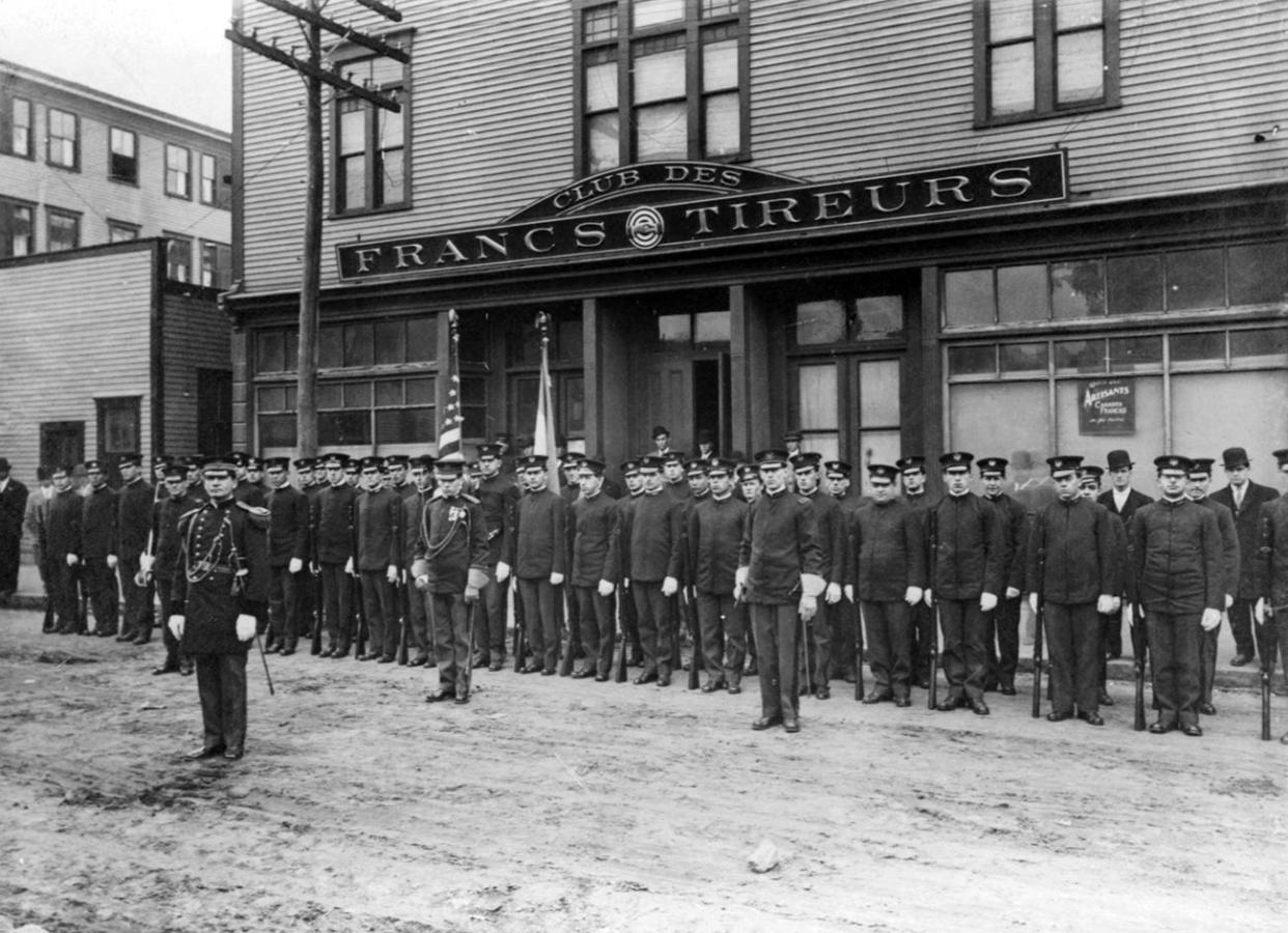 The headquarters of Le Club des Francs-Tireurs, or the Club of French Sharpshooters, was at 70 Hicks St. in New Bedford.