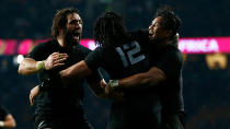 Ma'a Nonu slices through the Wallabies defence to send the All Blacks further ahead.