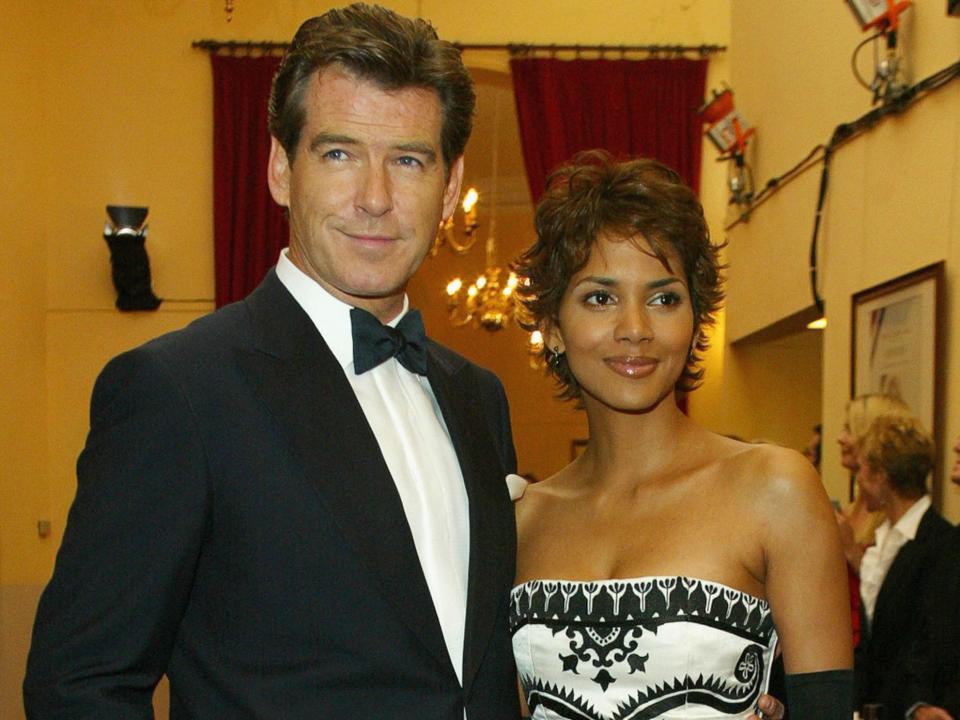 Pierce Brosnan and Halle Berry attend the world premiere of 