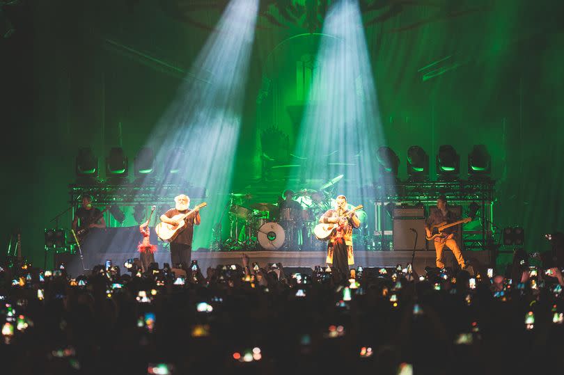 Kyle Gass (left) and Jack Black (right) as Tenacious D at the AO Arena -Credit:Jim Cooke