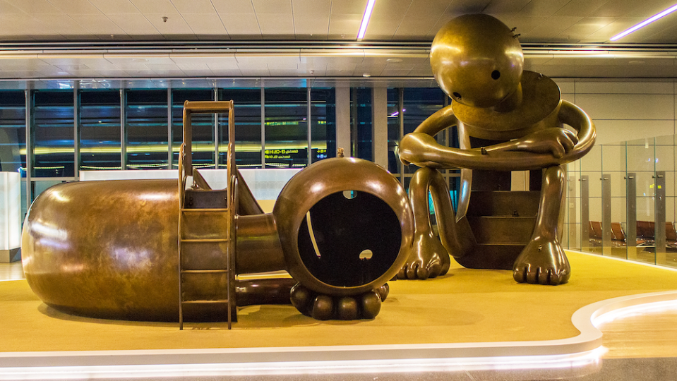 Sculptures by Tom Otterness at Hamad International Airport.