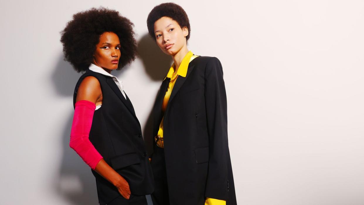 backstage at the helmut lang spring 2024 ready to wear runway show at skylight at essex crossing on september 8, 2023 in new york, new york photo by lexie morelandwwd via getty images