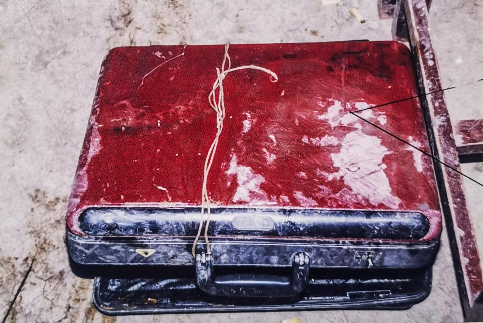 The briefcase the gold was hidden in. Source: Newsflash/australscope