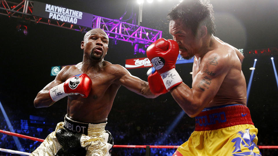 Mayweather and Pacquiao look set for a blockbuster rematch. Pic: Getty