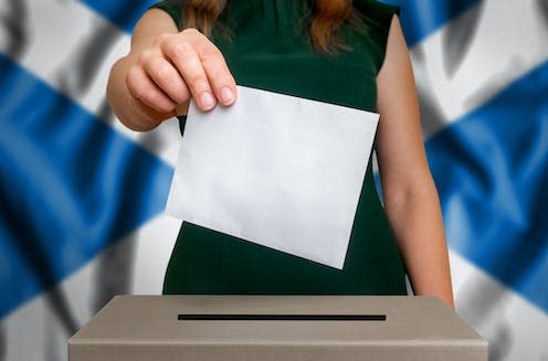 <span class="caption">A healthy democracy needs widespread, equal voting.</span> <span class="attribution"><a class="link " href="https://www.shutterstock.com/image-photo/election-scotland-voting-ballot-box-hand-735158005" rel="nofollow noopener" target="_blank" data-ylk="slk:andriano.cz / Shutterstock;elm:context_link;itc:0;sec:content-canvas">andriano.cz / Shutterstock</a></span>