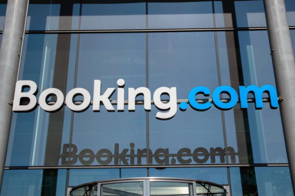 Exterior of a Booking.com office in Amsterdam. Booking.com for Business saw its roster of room nights booked jump 65% last year.  Robertvt / Adobe Stock