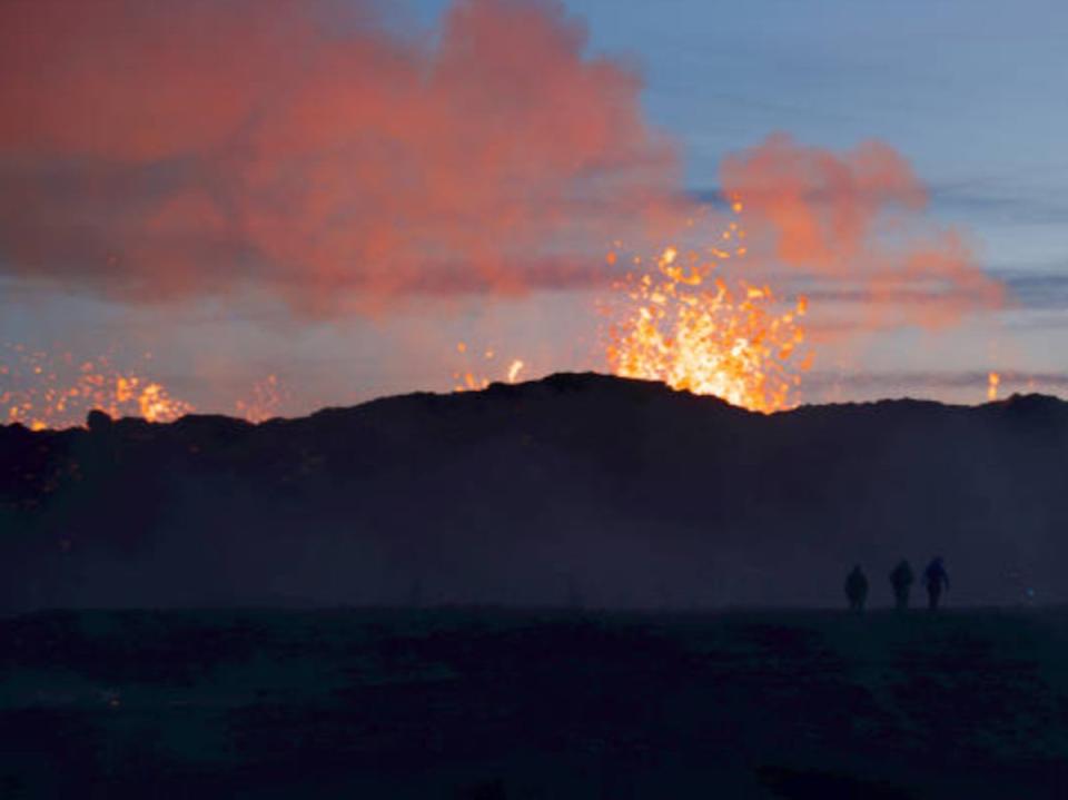 A volcanic eruption southwest of Reykjavik in July this year (AFP via Getty Images)